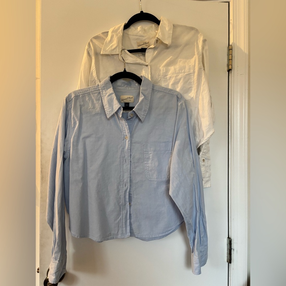 Two Universal Thread Cropped Button Ups - image 1